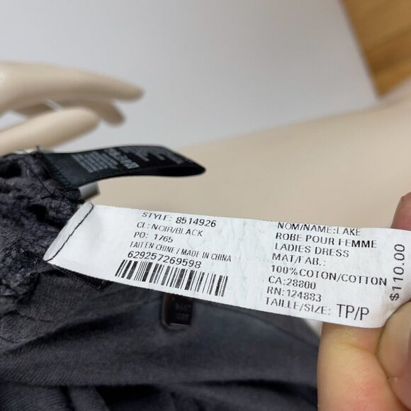 RUDSAK Sheer Back Lace Boho Beach Luxury Maxi Cover up Dress Charcoal sz XS - S - Picture 11 of 14